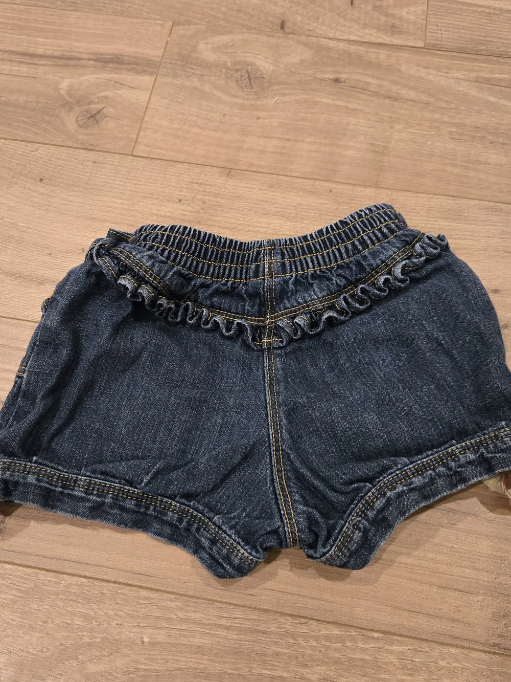 🌺 VINTAGE Gymboree Tropical Paradise Denim Shorts Size 6-12M🌺